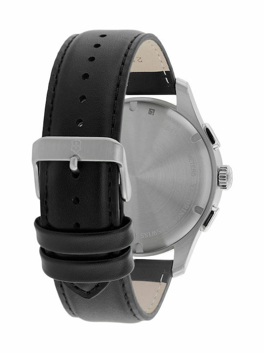 Victorinox Alliance Sport Chronograph Ανδρικό Ρολόι 44mm Χρονογράφος Μπαταρίας με Καφέ Δερμάτινο Λουράκι