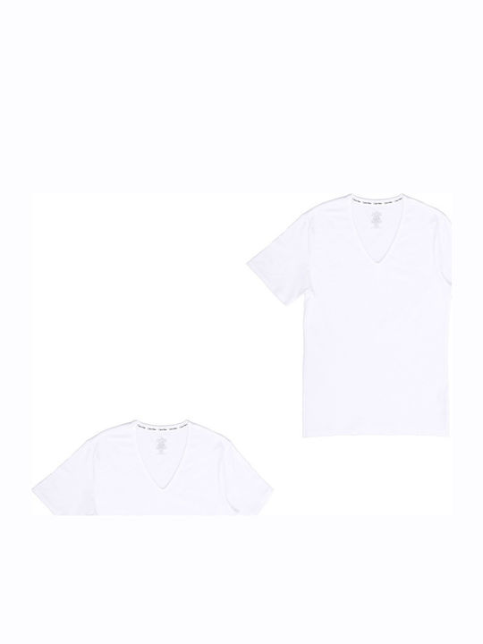 Calvin Klein Мъжки потници Къси ръкави в Бял цвят 2Pack