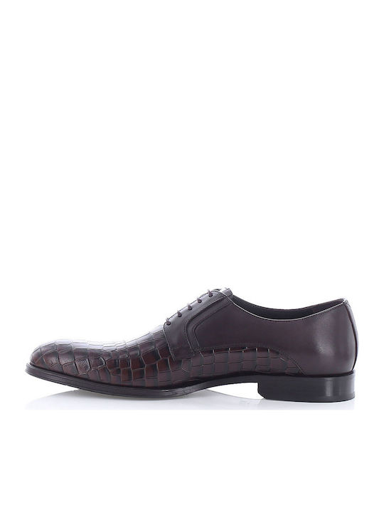 Leder Herrenschuhe Croco Brown