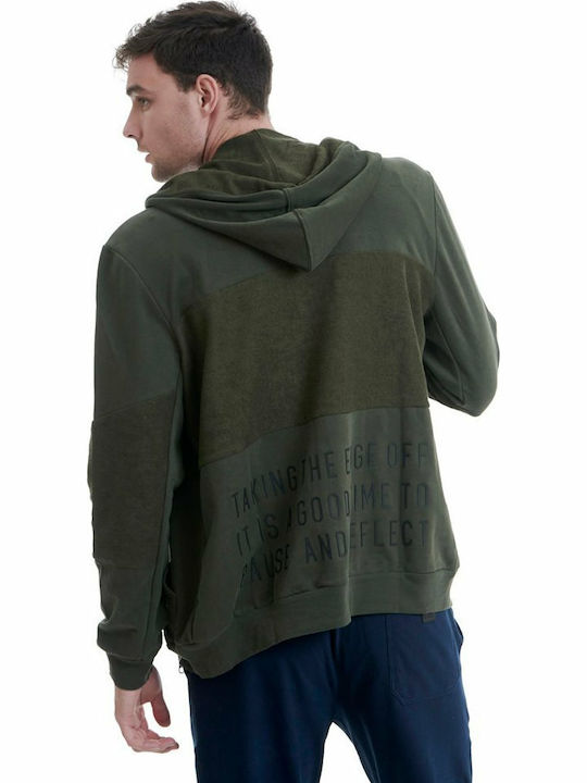 BodyTalk 1192-952422 Herren Sweatshirt Jacke mit Kapuze und Taschen Dark Green 1192-952422-00616