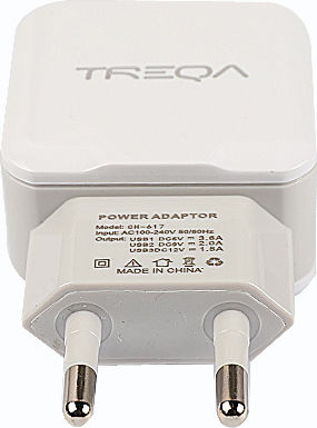 Treqa Ladegerät ohne Kabel mit USB-A Anschluss Weißs (CH-617)