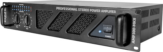 Ibiza Sound AMP300-MKII PA Power Amplifier 2 Channels 240W/4Ω 160W/8Ω with Cooling System Black
