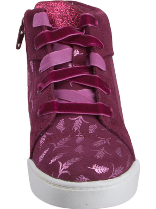 City Frost T Suede Kids Boots with Zipper Burgundy