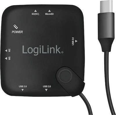 LogiLink USB 2.0 3 Port Hub with USB-C Connection