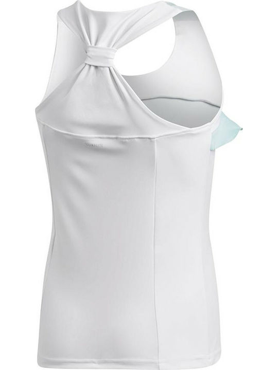 Adidas Kids Blouse Sleeveless White Ribbon Girl's Tennis