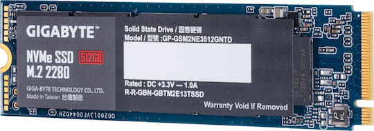 Gigabyte NVMe SSD 512GB M.2 PCI Express 3.0 GP-GSM2NE3512GNTD