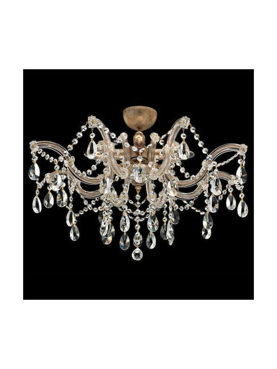 Violam Candelabru Cu Cristale Auriu