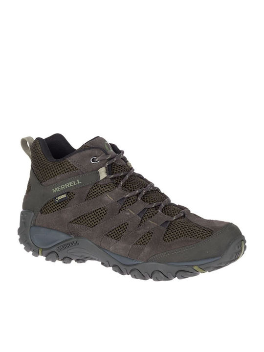 Merrell Alverstone Mid GTX Ανδρικά Ορειβατικά Μποτάκια Αδιάβροχα με Μεμβράνη Gore-Tex Καφέ