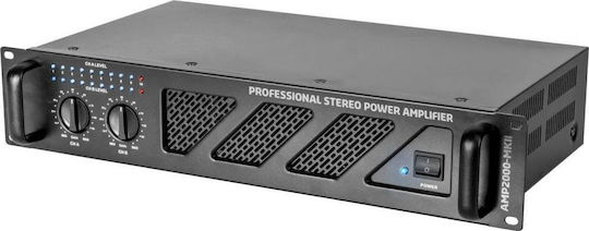 Ibiza Sound AMP2000-MKII Τελικός Ενισχυτής PA 2 Καναλιών 1500W/4Ω 1000W/8Ω με Σύστημα Ψύξης