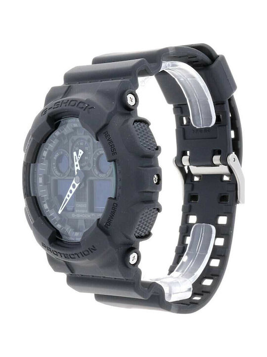 Casio G-Shock Analog/Digital Men's Watch 55mm Chronograph Battery with Black Rubber Strap