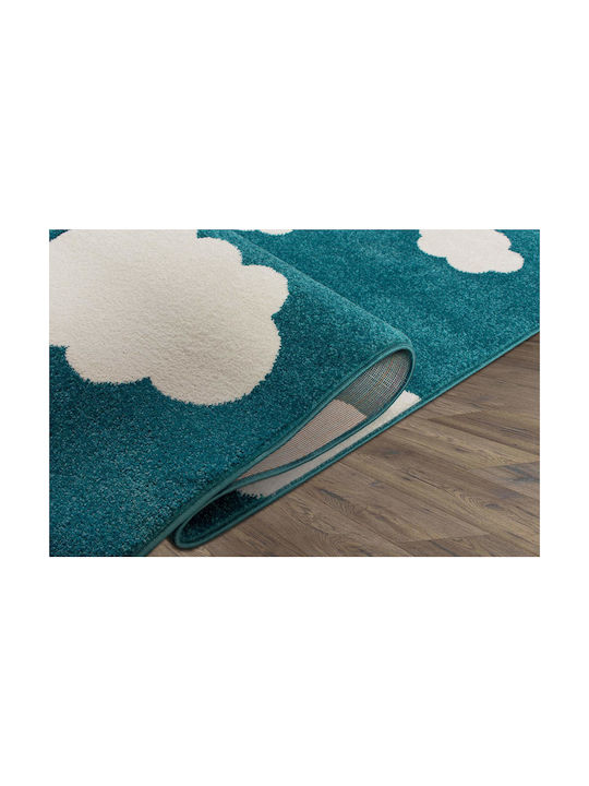 1716 Παιδικό Χαλί Σύννεφα Πετρόλ 133x190cm 1716 Παιδικό Χαλί Σύννεφα Πετρόλ 133x190cm