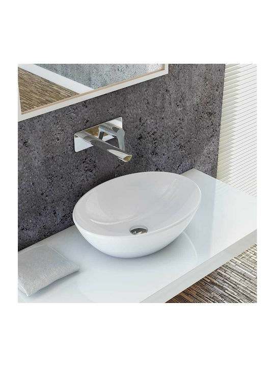 Serel CH33 Countertop Sink Porcelain 55x41x16cm White