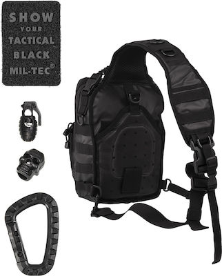 Mil-Tec Tactical One Strap Assault Pack Small Στρατιωτικό Τσαντάκι Στήθους σε Μαύρο χρώμα 10lt