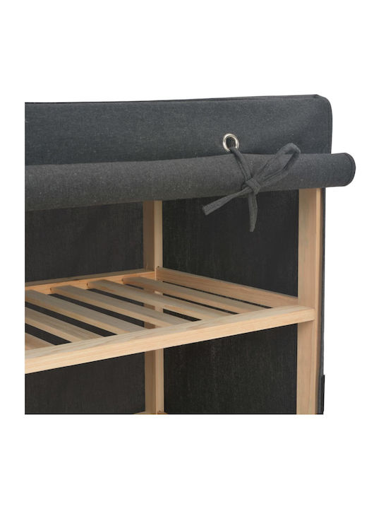 vidaXL Fabric Wardrobe with Shelves in Gray Color 200x40x170cm