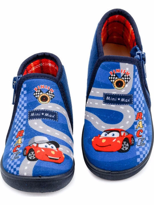 Kinderhausschuhe Stiefel Blau