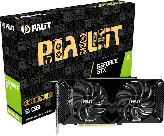 Palit GeForce GTX 1660 6GB GDDR6 GamingPro OC Κάρτα Γραφικών