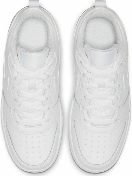 Court Borough Kids Sports Shoes Basketball with Laces White