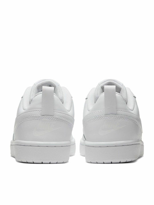 Court Borough Kids Sports Shoes Basketball with Laces White