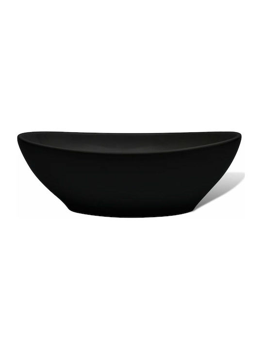 vidaXL Deasupra Blatului Chiuvetă Ceramică 40x33x13.5cm Negru