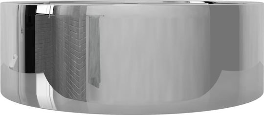 vidaXL Wall Mounted Wall-mounted / Countertop Sink Ceramic 46.5x46.5x15.5cm Silver