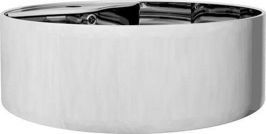 vidaXL Wall Mounted Wall-mounted / Countertop Sink Ceramic 46.5x46.5x15.5cm Silver
