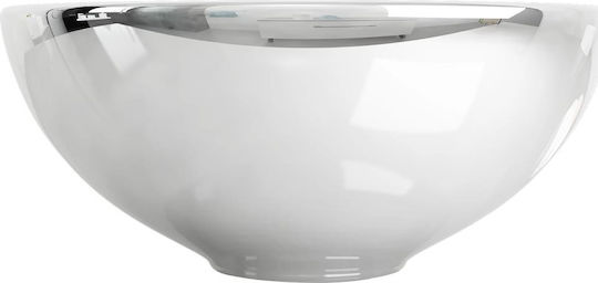 vidaXL Deasupra Blatului Chiuvetă Porțelan 32.5x32.5x14cm Argintiu