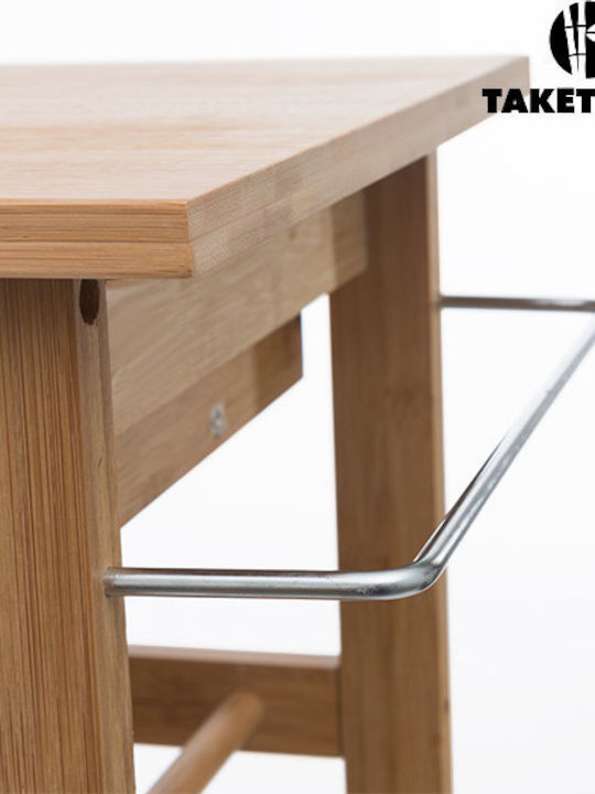 TakeTokio Troleu De Bucătărie Din Lemn Cu 3 Locuri Maro 60x36x88cm