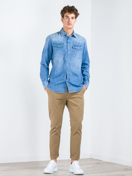 3301 Langärmlig Jeans Hemd Blau