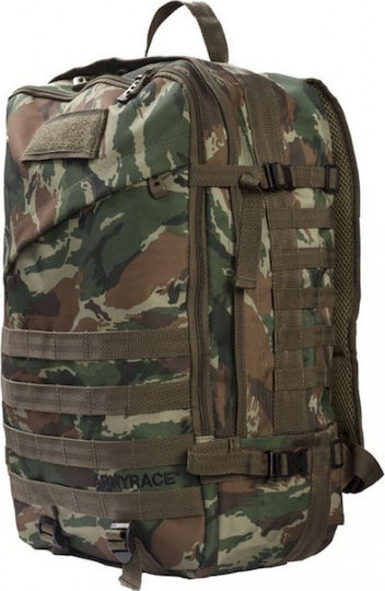 Army Race Στρατιωτικό Σακίδιο Πλάτης από Πολυεστέρα Ελληνική Παραλλαγή Χακί 35lt