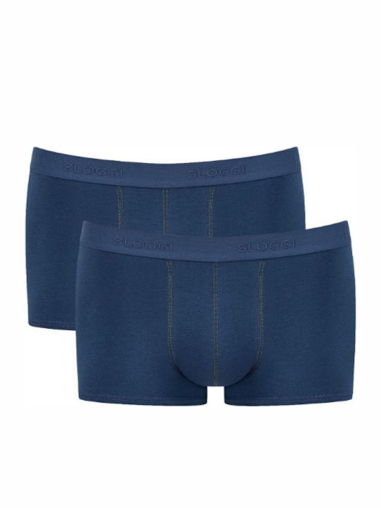 Sloggi 24 7 H Hipster Herren Boxershorts Blue 2Packung