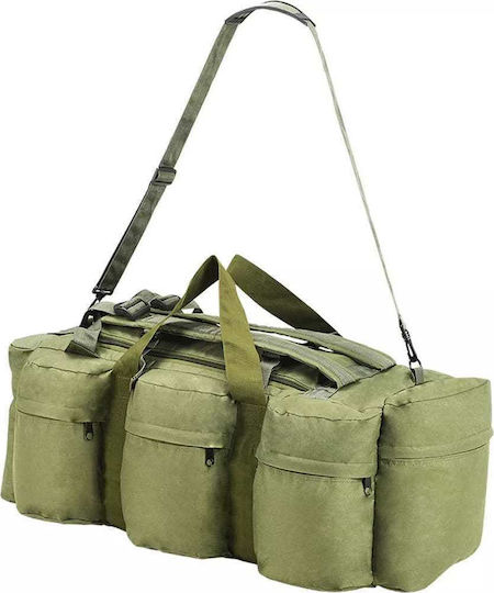 vidaXL Military Backpack Travel made of Polyester Khaki 120lt