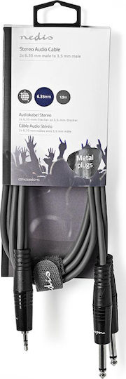 Nedis Cable 2x 6.3mm male - 3.5mm male 1.5m (COTH23200GY15)
