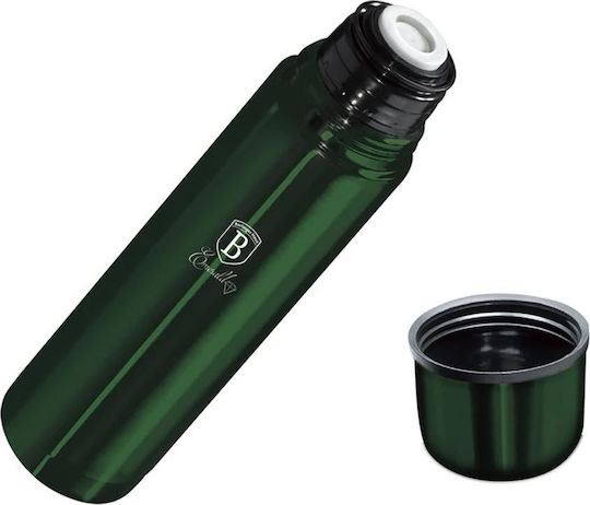 Berlinger Haus Thick Walled Vacuum Flask Μπουκάλι Θερμός Ανοξείδωτο 1lt Πράσινο με Καπάκι-Κύπελλο