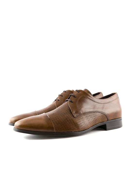 Damiani D202 Men's Leather Casual Shoes Camel