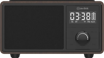 AvLink Fusion Retro Tabletop Radio Rechargeable with Bluetooth Black