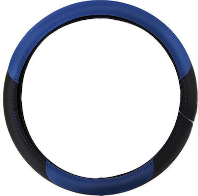 Autoline Car Steering Wheel Cover 13948 with Diameter 38cm Leather Blue