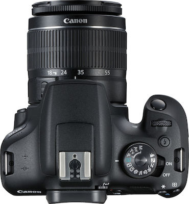 Canon DSLR Φωτογραφική Μηχανή EOS 2000D Crop Frame Kit (EF-S 18-55mm F3.5-5.6 DC III) Black