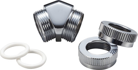 Phanteks 12mm Hard Tube Adapter 45 Fittings Ασημί