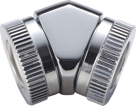 Phanteks 12mm Hard Tube Adapter 45 Fittings Ασημί