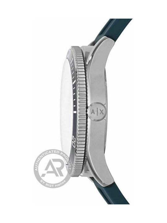 Armani Exchange Enzo Uhr mit Blau Kautschukarmband