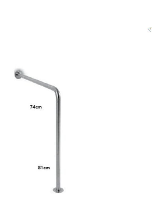 Karag Mâner de Baie Inox Robinete pentru persoane cu dizabilități 74cm Argint