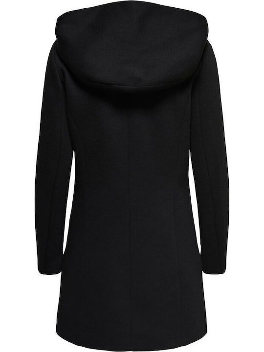 Sedona Women's Black Coat with Hood