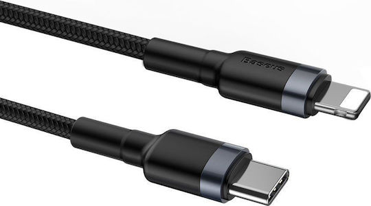 Baseus Cafule Lightning Braided USB-C to Lightning Cable 18W Black 1m (CATLKLF-G1)
