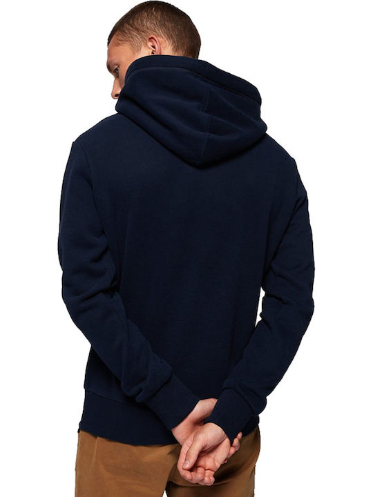 Superdry Track & Field Men's Sweatshirt with Hood and Pockets Rich Navy