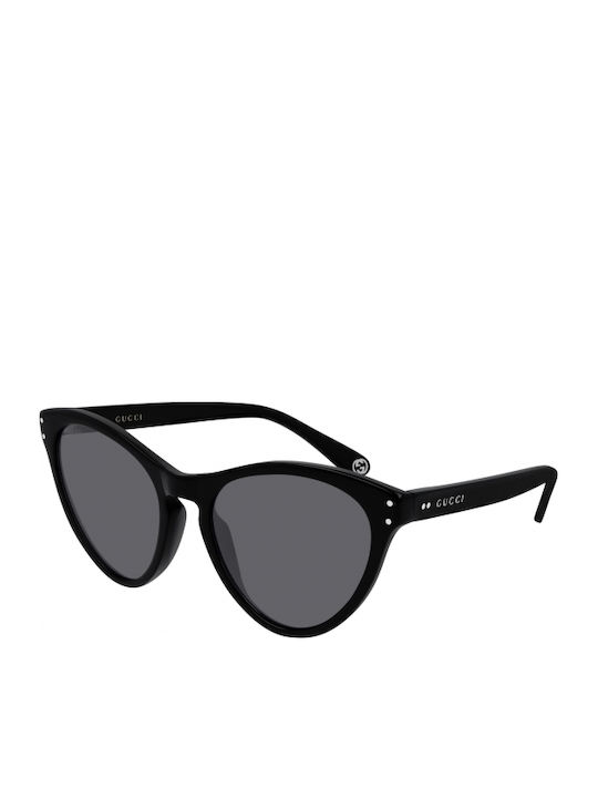 Gucci Γυναικεία Γυαλιά Ηλίου με Μαύρο Κοκκάλινο Σκελετό και Μαύρο Φακό GG0569S 001