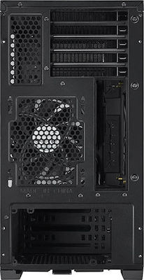 RL08 Gaming Mini Tower Computer Case with Window Panel and RGB Lighting White
