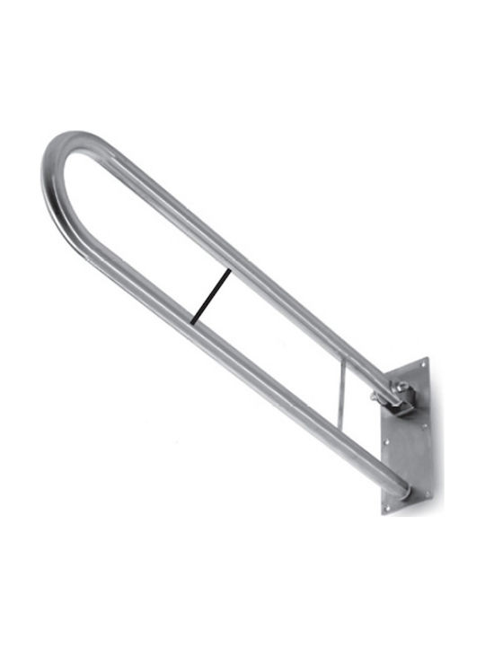Karag Reclining Bathroom Grab Bar for Persons with Disabilities 84.5cm Silver
