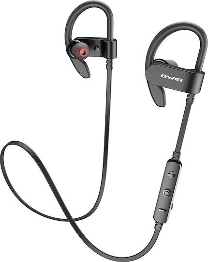 Awei WT50 In-ear Bluetooth Handsfree Ακουστικά με Αντοχή στον Ιδρώτα Μαύρα
