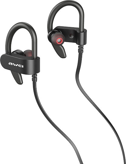 Awei WT50 In-ear Bluetooth Handsfree Ακουστικά με Αντοχή στον Ιδρώτα Μαύρα