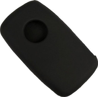 Silicone Car Key Cover Case with 2 Buttons for Seat / Skoda / VW Black